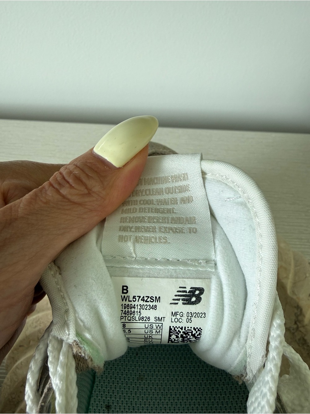 New Balance 574 Women's Taupe and White Platform Sneakers Size 8 - Picture 7 of 7
